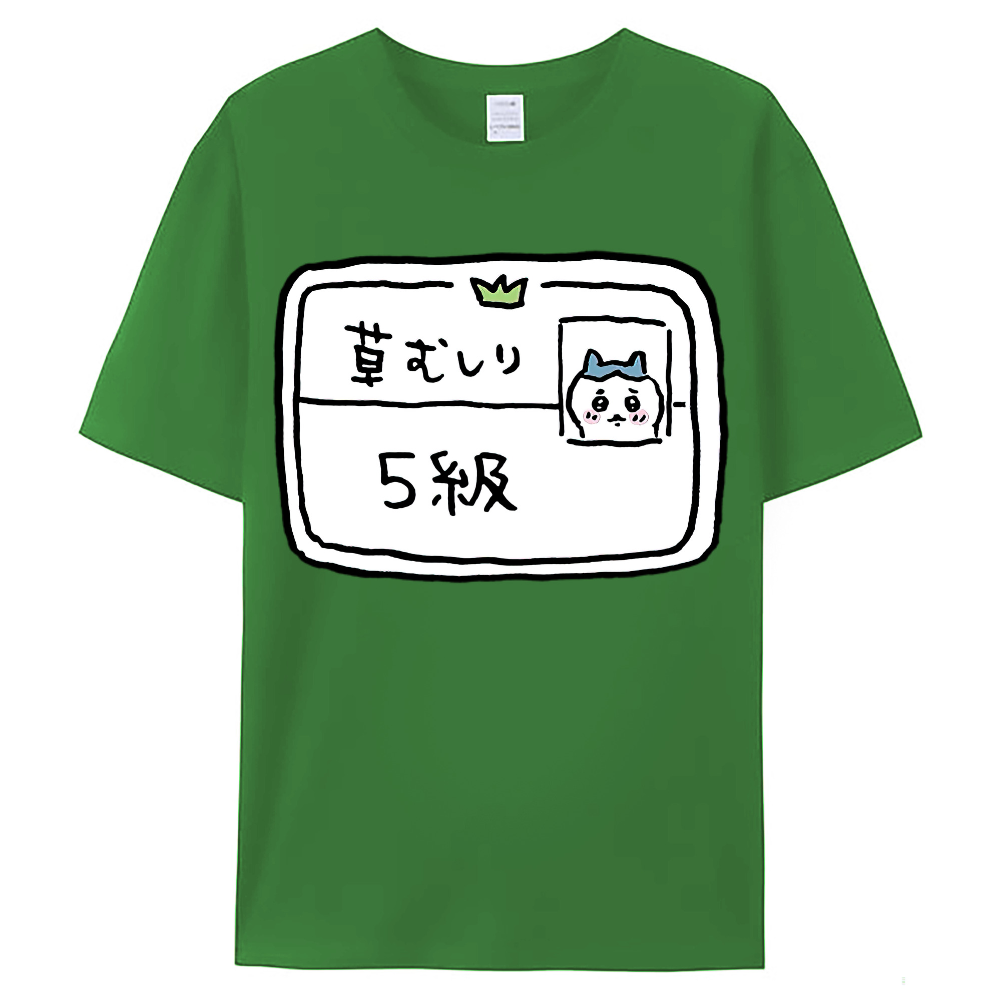 （画像用） ちいかわ ハチワレ Chii-kawa hachiware レディースカジュアルプリントTシャツ（綿100％）
